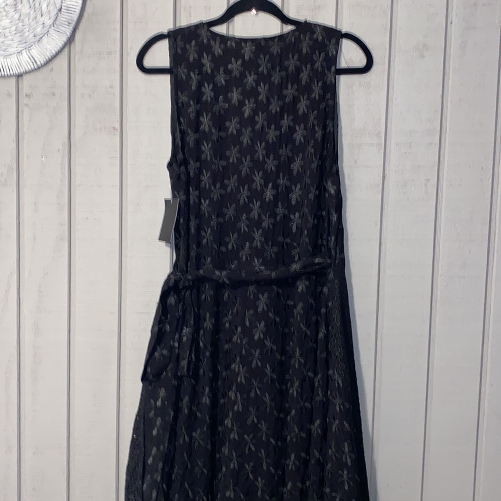 Boston Proper Black High-Low V-Neck Dress Size 14 NWT - Picture 2 of 8